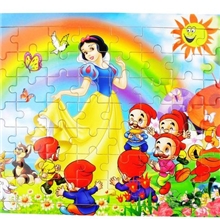厂家直销批发56片白雪公主早教益智类卡通拼图儿童木制平面拼图