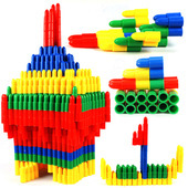 批发儿童桌面玩具子弹头积木多插子弹拼装积木