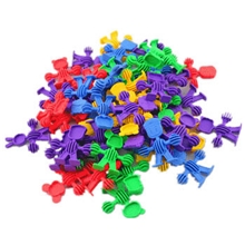 儿童玩具塑料幼儿园积木拼插玩具桌面益智玩具软体小精灵积木