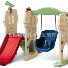美国小泰克littletikes进口滑梯玩具—小型秋千滑梯组合城堡