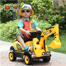 【淘嘟嘟】爆款电动工程挖掘机童车儿童电瓶车四轮防滑直销