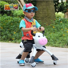 【淘嘟嘟】厂家直销新品智能对话奶牛童车儿童滑行车学步车平衡