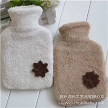 厂家直销/1000ML双料铜口毛绒卡通热水袋/暖水袋/小花冲水热水袋