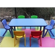 供应幼儿园专用防火板桌幼儿6人桌无毒无味儿童趣味学习桌椅