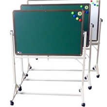 供应春蚕正品牌移动翻转黑板幼儿园优质烤漆绿板双面磁性教学黑板