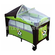 一件代发婴幼儿用品婴儿床折叠游戏床宝宝床非实木带蚊帐旅行床