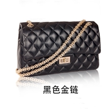 2013新款羊皮女包菱格链条包包真皮单肩斜挎女式包批发