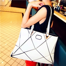 【12双12货源】2013秋冬拼接菱格大包韩版时尚新款PU女单肩包女潮