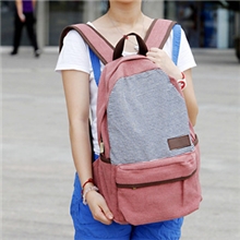 [漾]预定爆款学院风双肩休闲运动帆布背包学生包旅行背包YB10136D