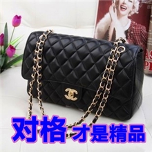 小香包格纹2.55菱格链条包包羊皮黑色女式单肩手提斜挎包真皮女包