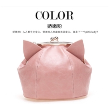 批发代理潮货2013新款夏季女包可爱猫耳朵夹口包单肩斜跨小包