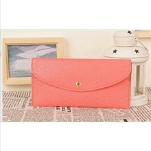 厂家直销韩版按扣糖果色纯色长款零钱包女士钱包卡包批发定做女包