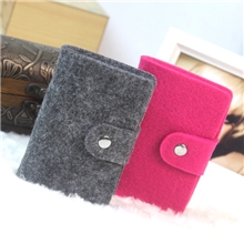 韩国环保复古羊毛毡24位卡包女士多卡位卡包公交银行卡包-012