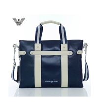 工厂直销男士休闲手提斜挎包头层牛皮商务大气公文包蓝色275-6