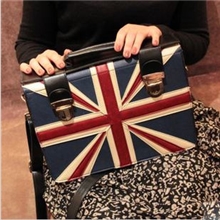 2013新款女包米字英国国旗包复古邮差包公文包单肩斜挎手提定型包