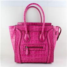 最新款真皮笑脸包中号鳄鱼纹皮手提包单肩斜挎包广州女包批发