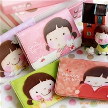 韩国可爱momoi妞子卡包12卡位卡夹带捆绑绳子四色卡包