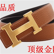 专柜一比品质原版牛皮男士腰带女士真皮皮带爱马仕钢扣皮带
