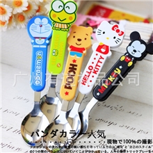 厂家特供大号HelloKitty勺子不锈钢勺子卡通勺子儿童勺西瓜勺