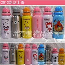 批发热卖新款Hellokitty不锈钢水杯帽子水杯学生水杯儿童水壶