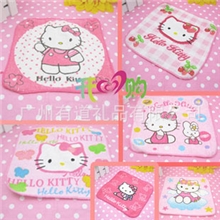 2012新款凯蒂猫hellokitty纯棉小方巾卡通儿童擦汗吸汗巾母婴