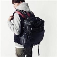 快女小鬼刘忻宋茜同款韩版铆钉双肩包旅行背包男包女包中学生书包