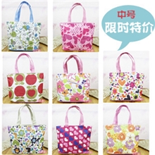 供应牛津布手提女包防水便当包手拎化妆包购物包饭盒袋中号