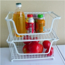 收纳架厨房收纳果篮厨房菜架叠加收纳筐收纳架金属可叠加
