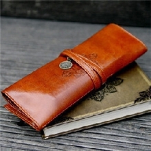 热销韩国文具复古皮质大容量笔袋化妆袋暮光之城笔袋盒装