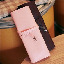 浪漫樱花复古绑带式三层素雅笔袋opp袋包装定制logo