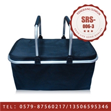 【厂家直供】600D环保保温购物篮可折叠休闲保温购物篮