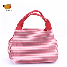 【伙拼】乌暗熊时尚便当包红色条纹休闲小拎包批发