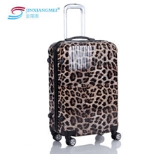 厂家直销豹纹PC拉杆旅行箱万向轮拉杆箱行李箱旅行箱20/24/28