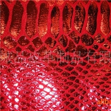 供应金属蛇纹环保PU革人造革