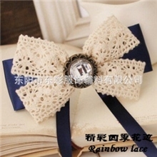 布艺DIYの棉线花边の本白色头饰镂空菱形双边网眼（店内有上千款)