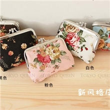 新款女式经典复古零钱包韩国休闲帆布妈妈小包包活动礼品批发