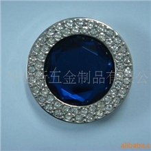 广东工艺品公司新奇特产品包边镶钻宝石金属挂钩可定制LOGO