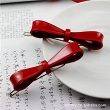 fj037韩版气质新款亚克力青蛙蝴蝶结边夹发夹边夹混批批发