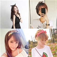 韩国城市猎人可爱vivi兔耳朵包头发带发箍发饰头饰义乌饰品批发