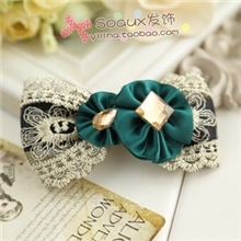 韩版手工diy蕾丝蝴蝶结发夹韩国头饰发卡子饰品头花横夹1002