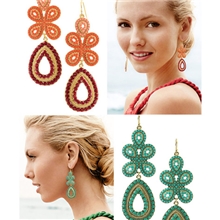 小额混批青岛欧美时尚耳饰品批发新款个性波西米亚花朵女款耳环