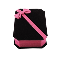 优质高档植绒蝴蝶结饰品盒项链盒手链礼品盒水晶吊坠包装盒