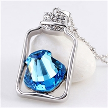 坐标系奥地利水晶项链生产批发漂流瓶许愿瓶项坠寻找你的真爱