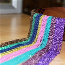 DIY饰品配件裸链义乌厂家电泳彩色链条时尚荧光色链条批发2mm