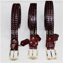 厂家直供时尚编织皮带男士/女士休闲皮带针扣皮带500条起订