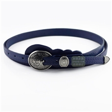 头层牛皮复古雕花小贝壳头腰带女士韩版时尚百搭休闲细皮带T002