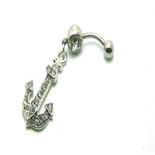 厂家直销批发船锚肚脐环，各种穿刺饰品吊饰