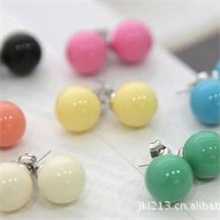 ES029韩国饰品甜美Elisha日韩糖果圆圆耳钉饰品批发淘宝赠品