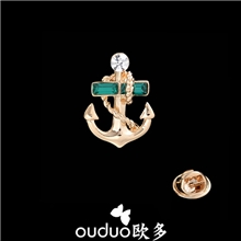 供应OUDUO欧多淘宝热卖船锚迷你小领针海军风时尚配饰混批