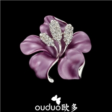 供应OUDUO欧多合金玫瑰大花朵手绘胸针胸花服装配饰混批